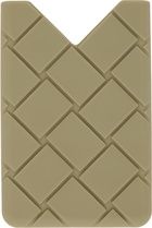 Bottega Veneta Taupe Rubber Card Holder