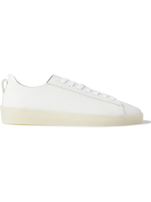Photo: FEAR OF GOD ESSENTIALS - Tennis Court Low Leather Sneakers - White