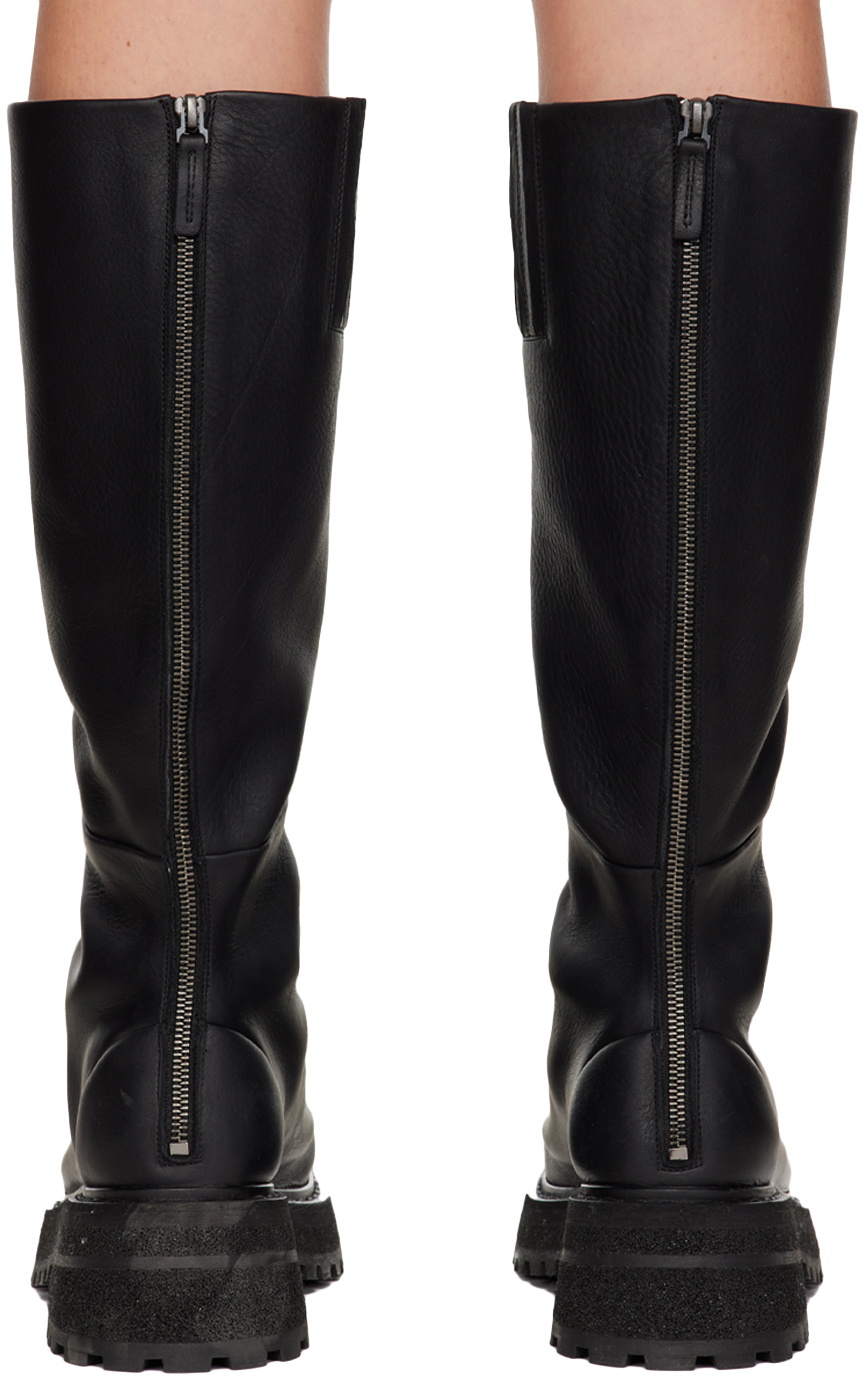 【関税込み】Marsell ブラック Carro ブーツ Marsèll Carro ridged-sole Leather Boots | Black | FARFETCH