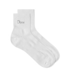 Dime Men's Classic Logo Socks in White