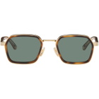 Gucci Gold & Brown Sqaure Frame Sunglasses