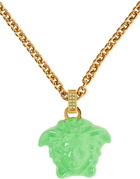 Versace Green 'La Medusa' Pendant Necklace