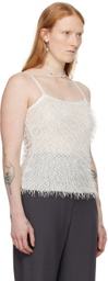 Elleme White Fluffy Tank Top