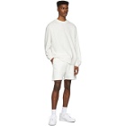 Essentials White Reflectiv Fleece Shorts