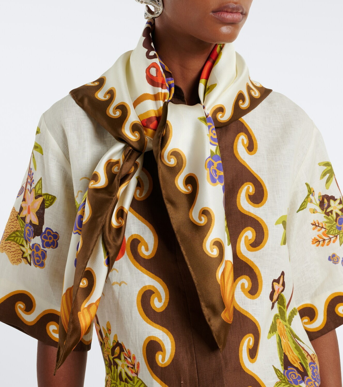 Alémais Island Cove silk scarf
