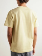 Jacquemus - Grosgrain-Trimmed Logo-Embroidered Cotton-Jersey T-shirt - Yellow