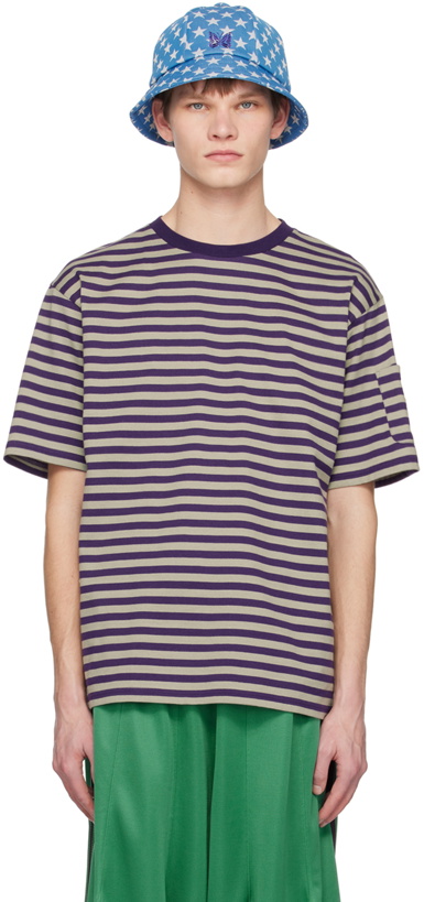 Photo: NEEDLES Purple Stripe T-Shirt