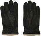 Wood Wood Black Leather Johan Gloves