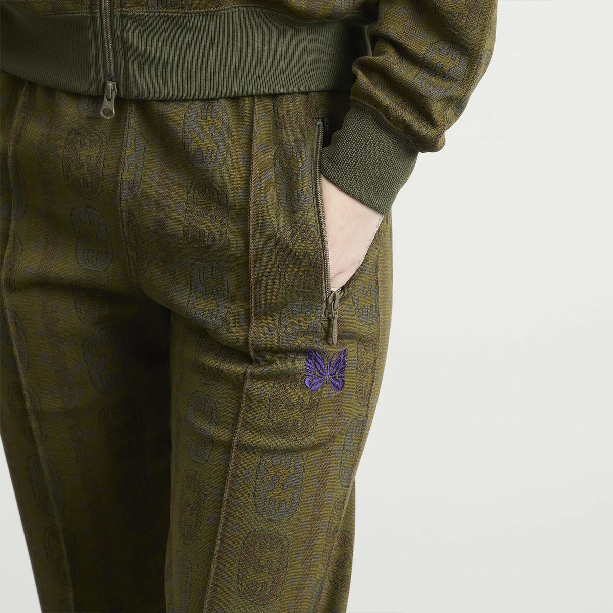 Needles Women's Track Pant in Olive