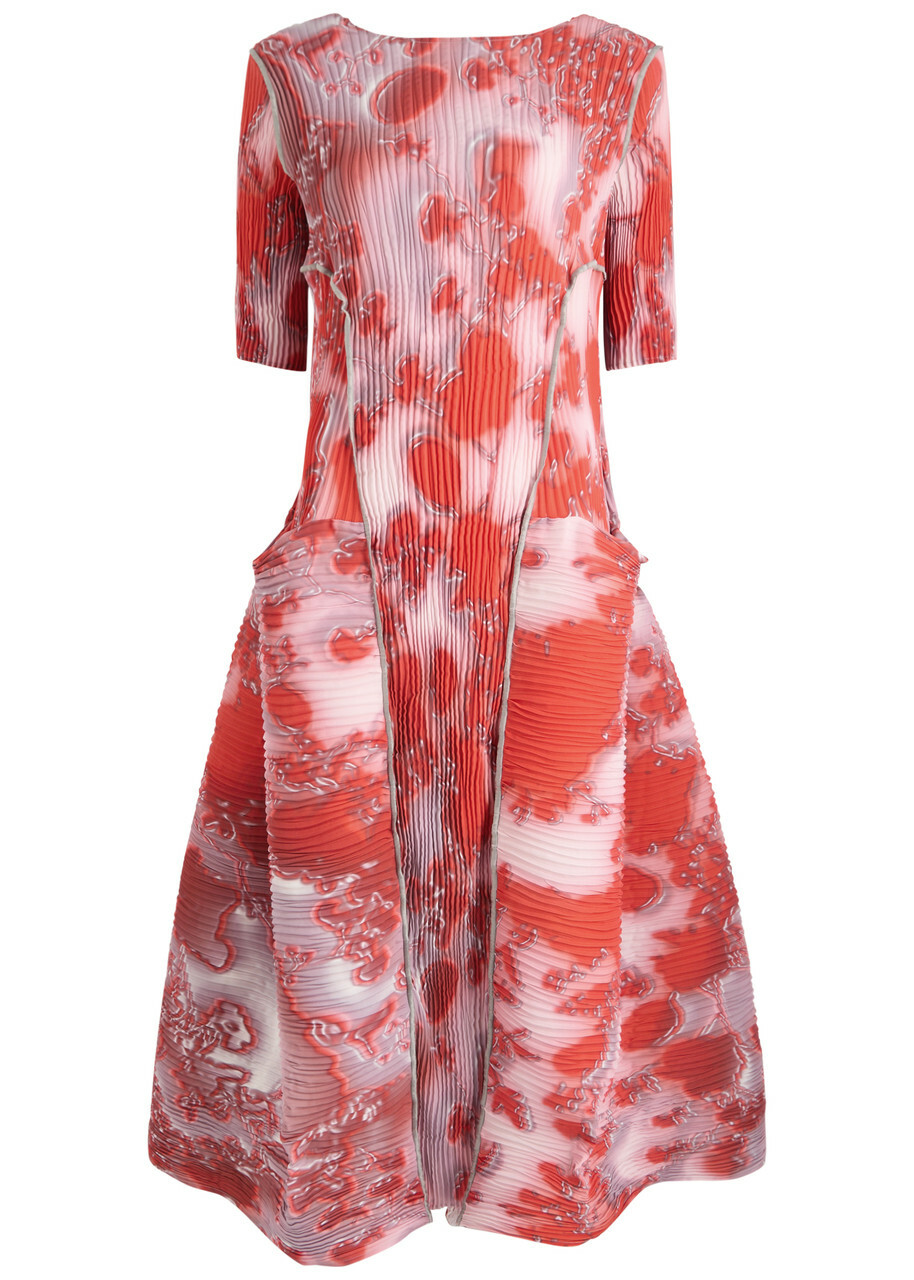 Julia Heuer Uma Plissé Crepe Maxi Dress - Red - One Size