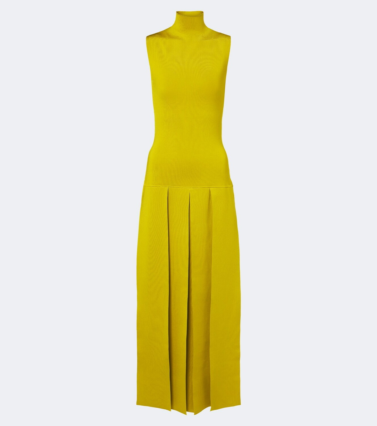 Alaïa Pleated knitted maxi dress