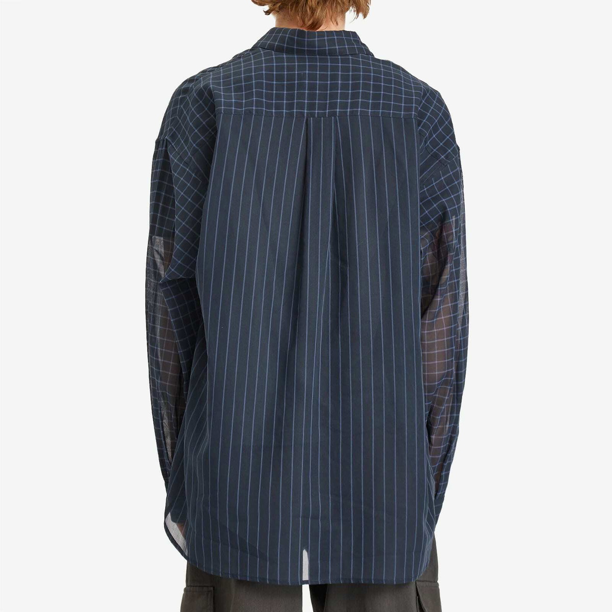 Sage Nation Men's Chisholm Cornflower Check Shirt in Navy