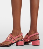 Valentino Garavani Resort studded suede thong sandals