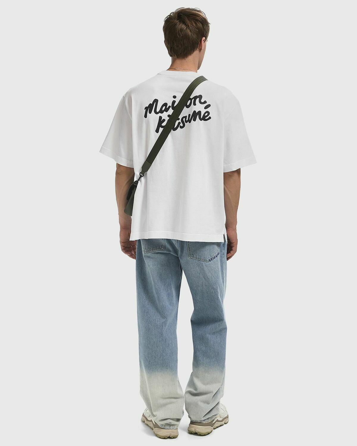 Maison Kitsune HANDWRITING OVERSIZE TEE White Mens Shortsleefe