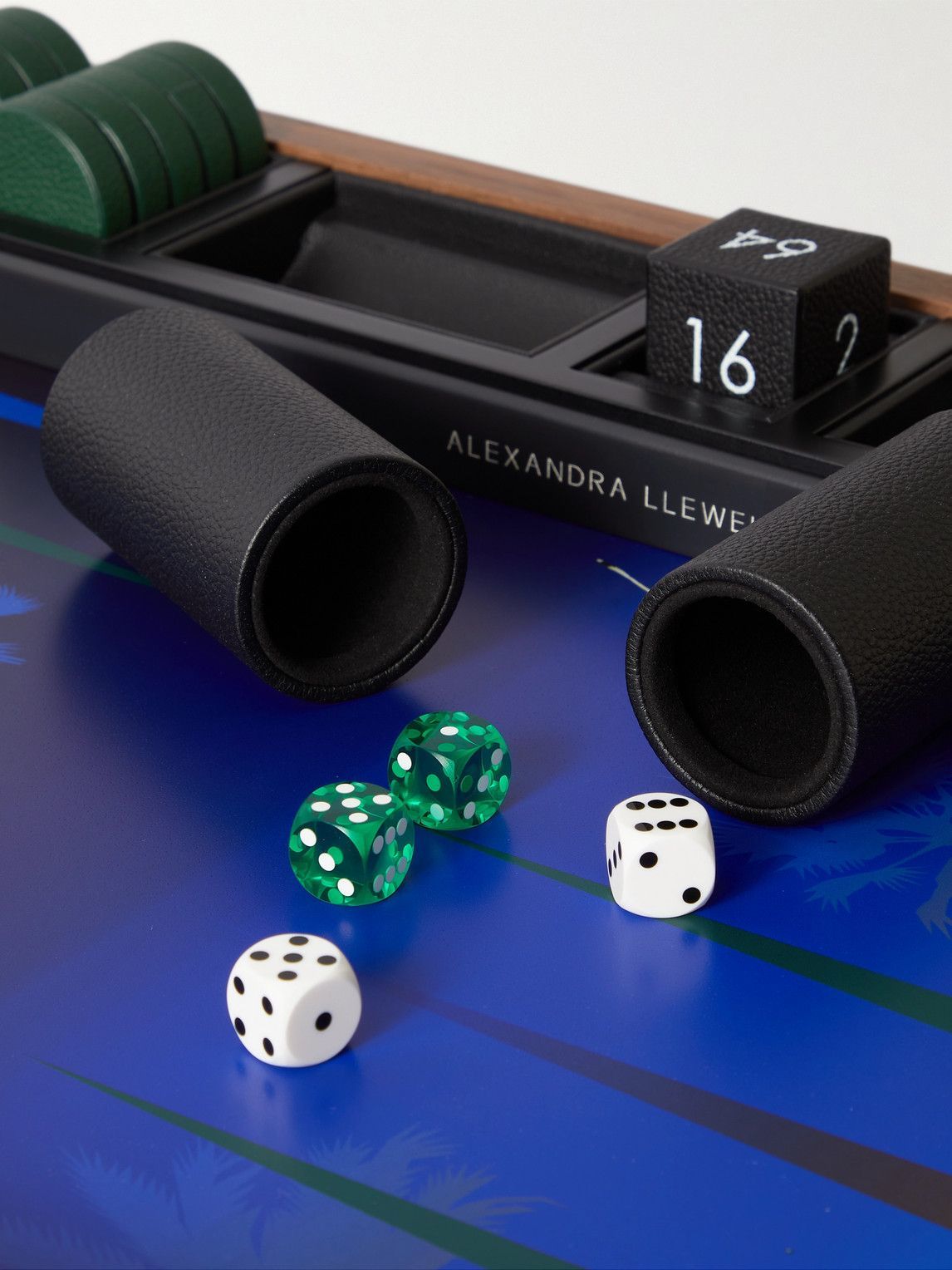 Alexandra Llewellyn - Dusk Ziricote Wood and Leather Backgammon Set