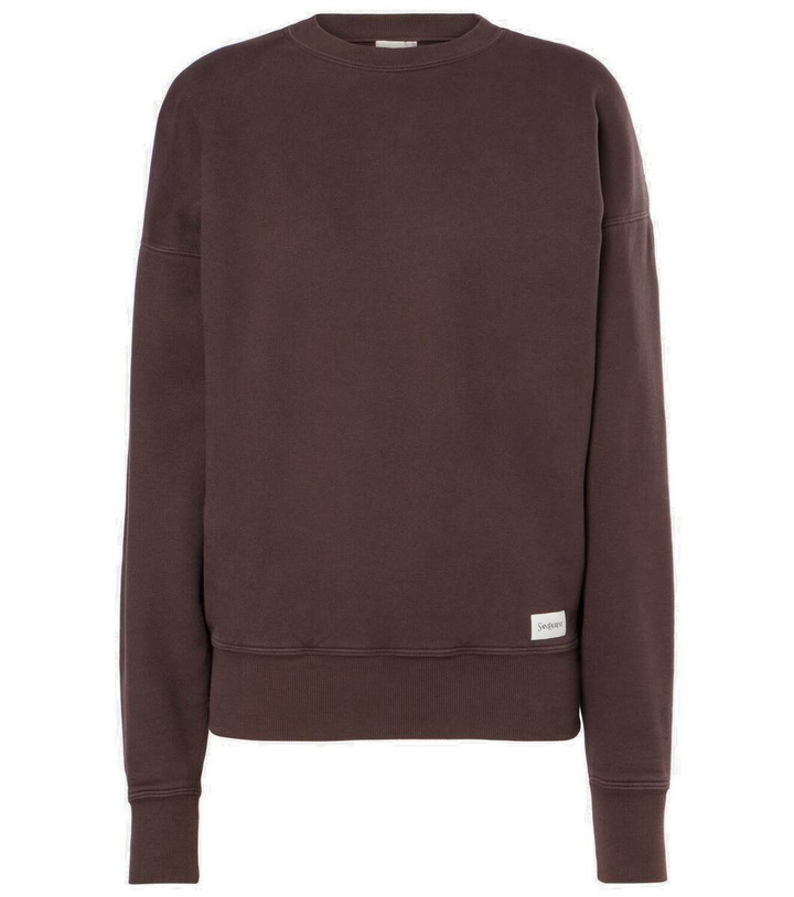 Photo: Saint Laurent Logo embroidered cotton sweatshirt