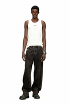 Diesel Cotton tank top with logo - T-Shirts Mens in White