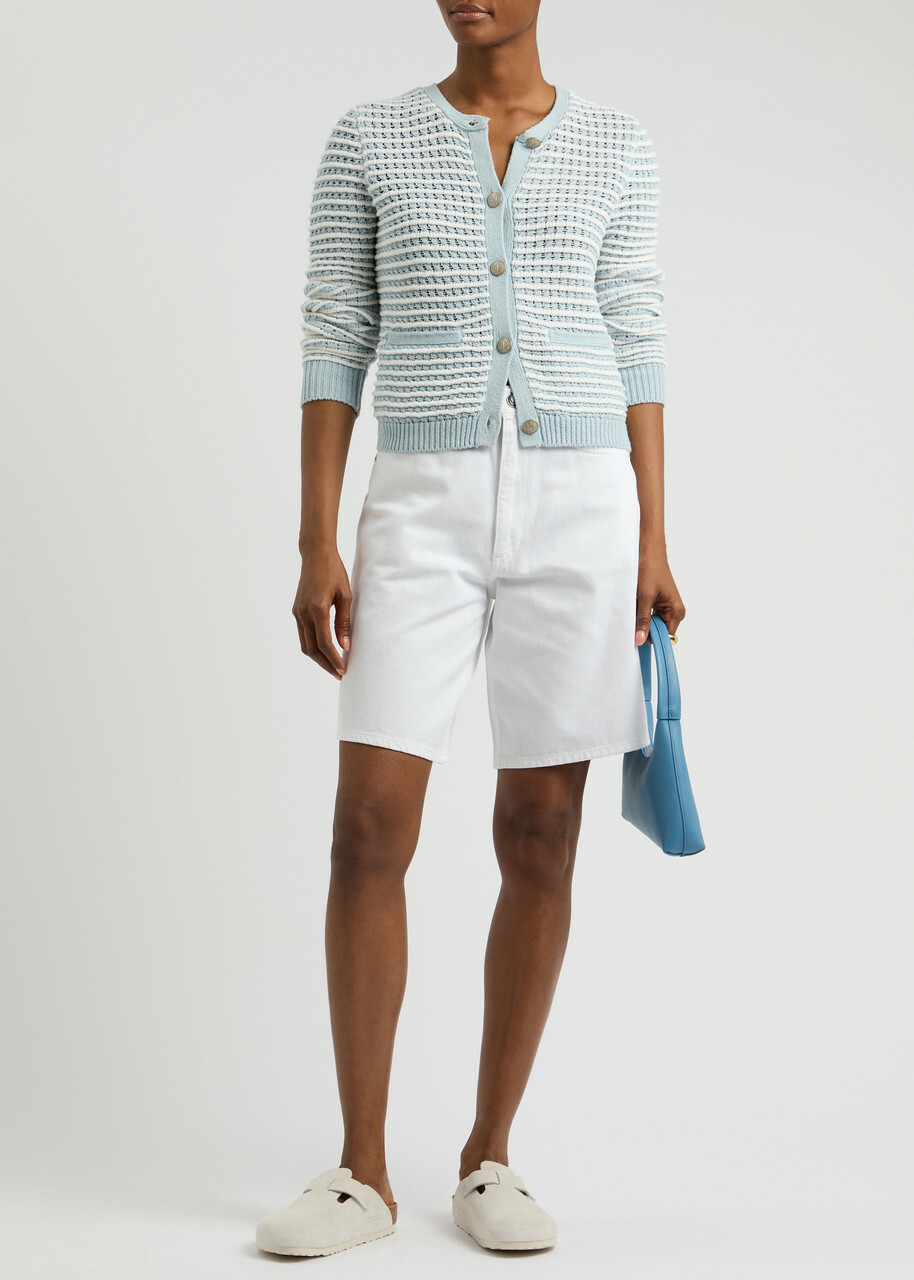 アンドマリー Marge cachecoeur knit light blue ANDMARY】Marge cachecoeur knit