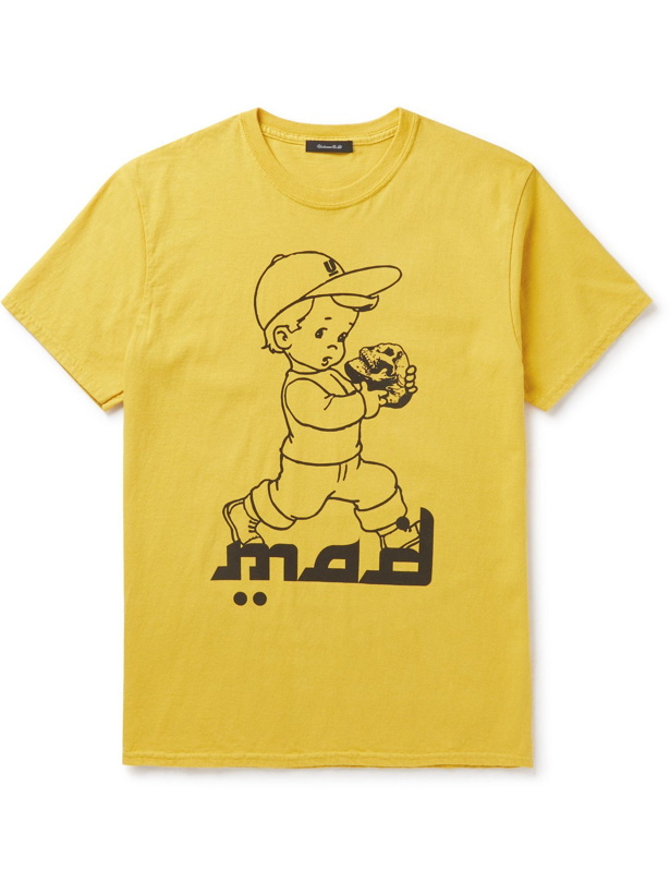 Photo: UNDERCOVER MADSTORE - MADSTORE Slim-Fit Printed Cotton-Jersey T-Shirt - Yellow