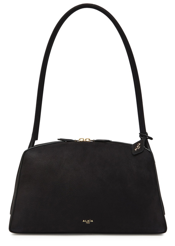 Photo: Alaïa Le Bulldog Grained Nubuck Shoulder bag - Black - One Size