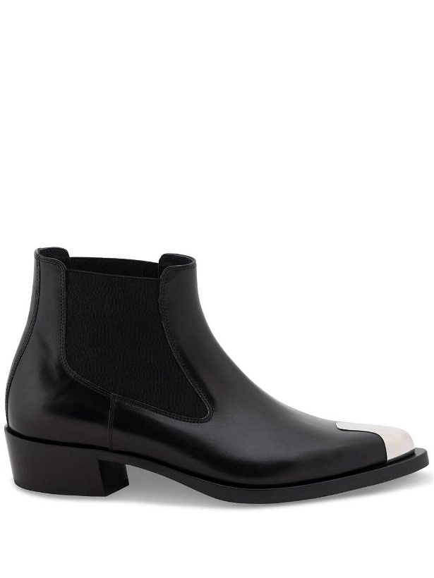 Photo: ALEXANDER MCQUEEN - Leather Ankle Boots