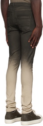 Rick Owens DRKSHDW Black & Off-White Tyrone Jeans