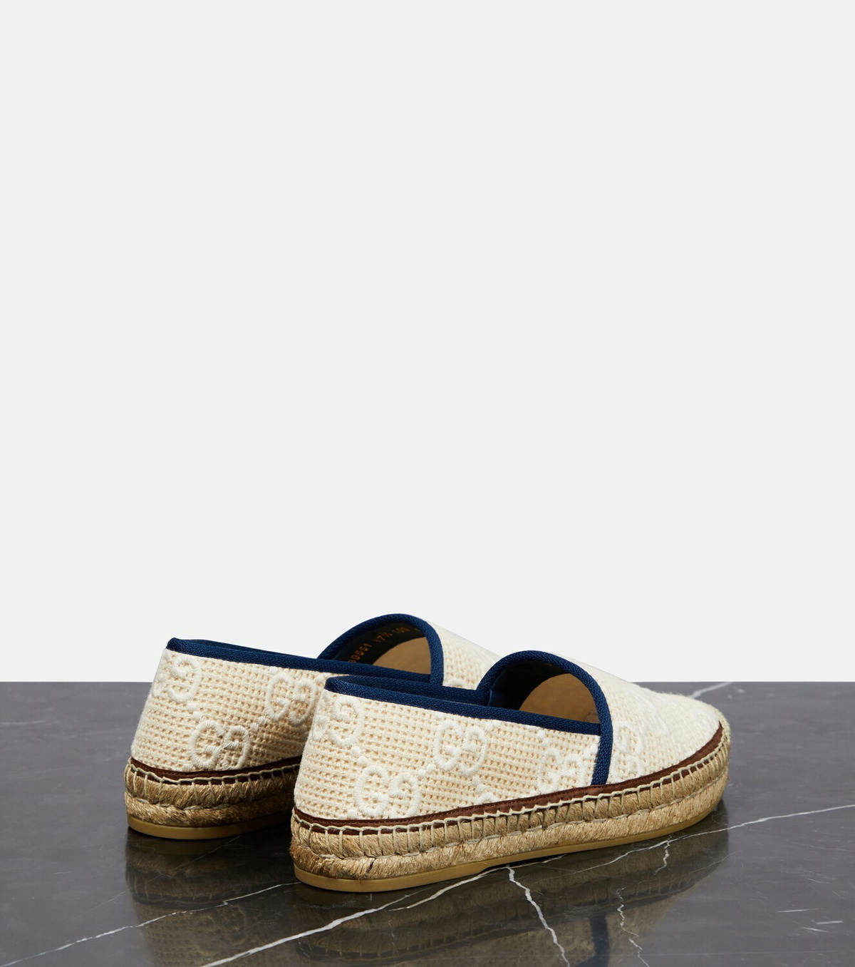 GG ESPADRILLES SLIP - ON BLACK CANVAS