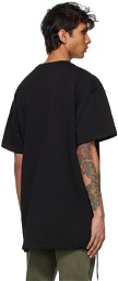 Helmut Lang Black French Terry Laced T-Shirt