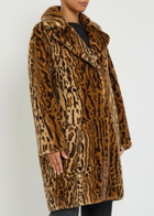 Stand Studio Camille Cocoon Leopard-print Faux fur Coat
