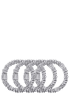 Slip Pure Silk Skinny Scrunchies - Silver