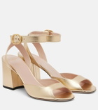Valentino Garavani Fawcette metallic leather sandals