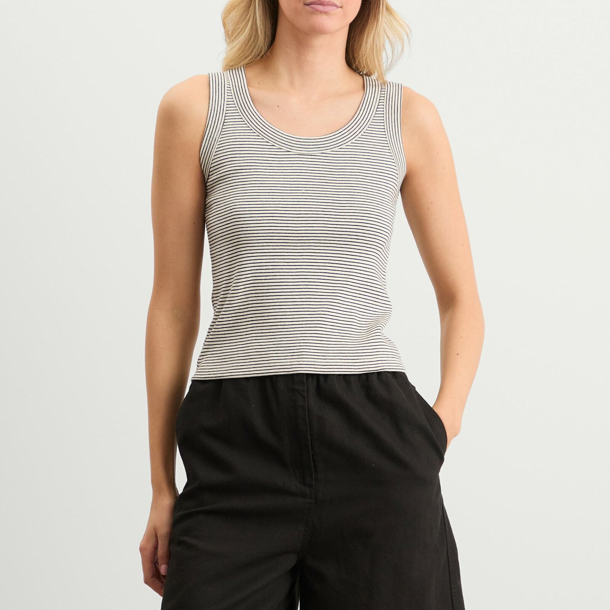 Nothing Written Women's Sailor Sleeveless Top in Black