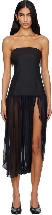 Photo: Paloma Wool Black Mila Midi Dress