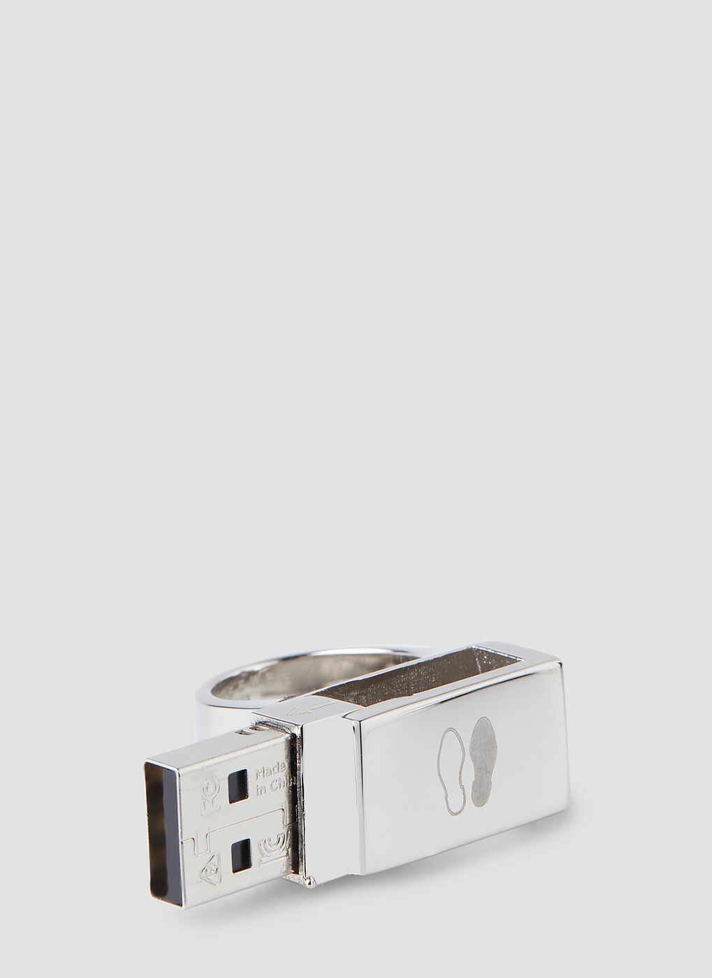 x Deewee USB Signet Ring in Silver D'heygere