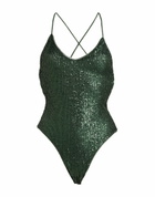 Norma Kamali Womens Bodysuit Dark in Green