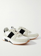 TOM FORD - Jagga Suede and Mesh Sneakers - White