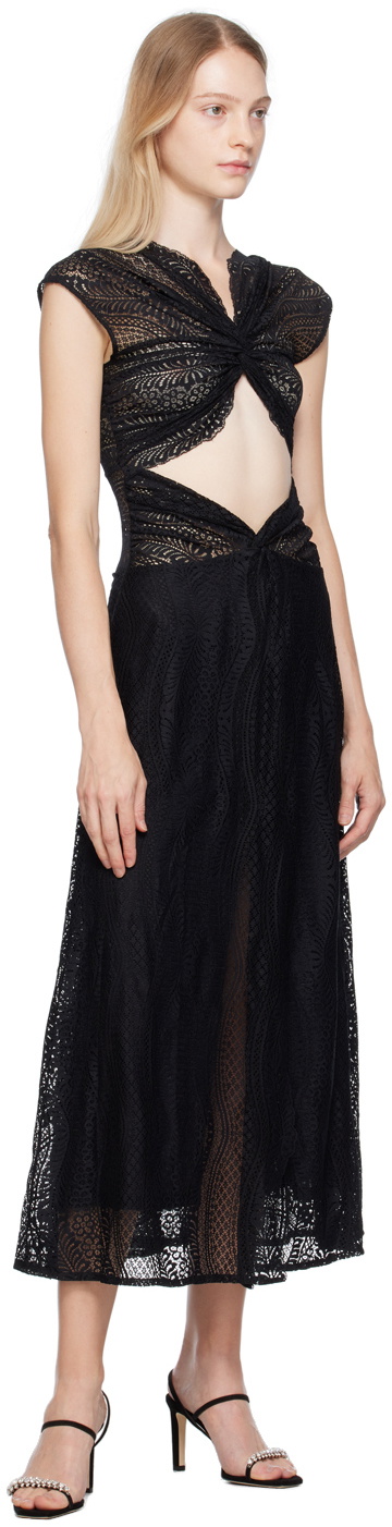 Beaufille Black Sassen Midi Dress Beaufille