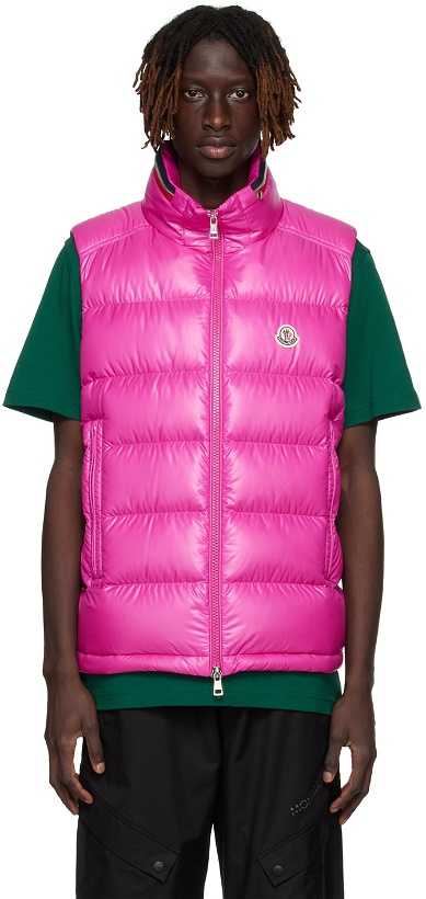 Photo: Moncler Pink Ouse Down Vest