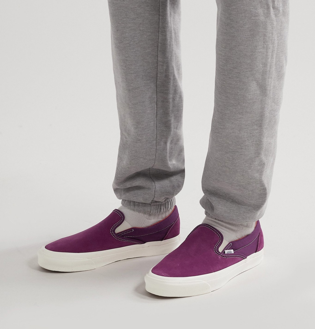 Vans - OG Classic Suede and Canvas Slip-On Sneakers - Purple Vans