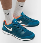 Nike Tennis - Air Zoom Prestige Rubber-Trimmed Mesh Tennis Sneakers - Blue