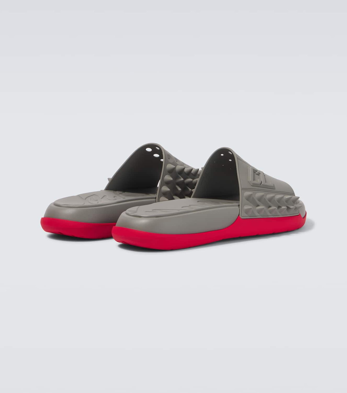 Christian Louboutin Take It Easy perforated spiked slides