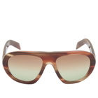 Prada Eyewear C05S Sunglasses in Striped Oak/Green 