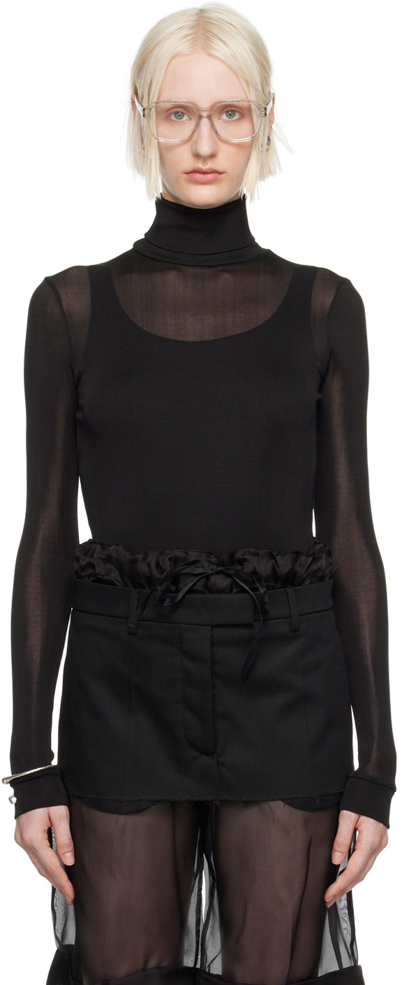 Maison Margiela Black High-Neck Bodysuit