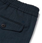 NN07 - Foss Tapered Flannel Drawstring Trousers - Blue