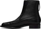 HEREU Black Quadra Grainy Boots