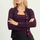 Fruity Booty Women's Isola Sparkly Cardigan Set in Purple