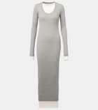 Jil Sander Layered cotton jersey maxi dress