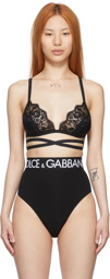 Dolce & Gabbana Black Silk Bra