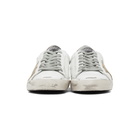 Golden Goose White and Red Superstar Sneakers