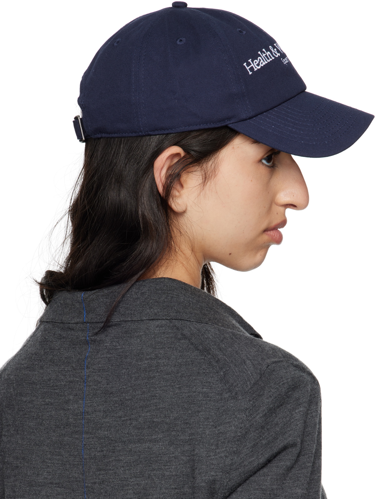 Sporty & Rich Navy H&W Crest Cap